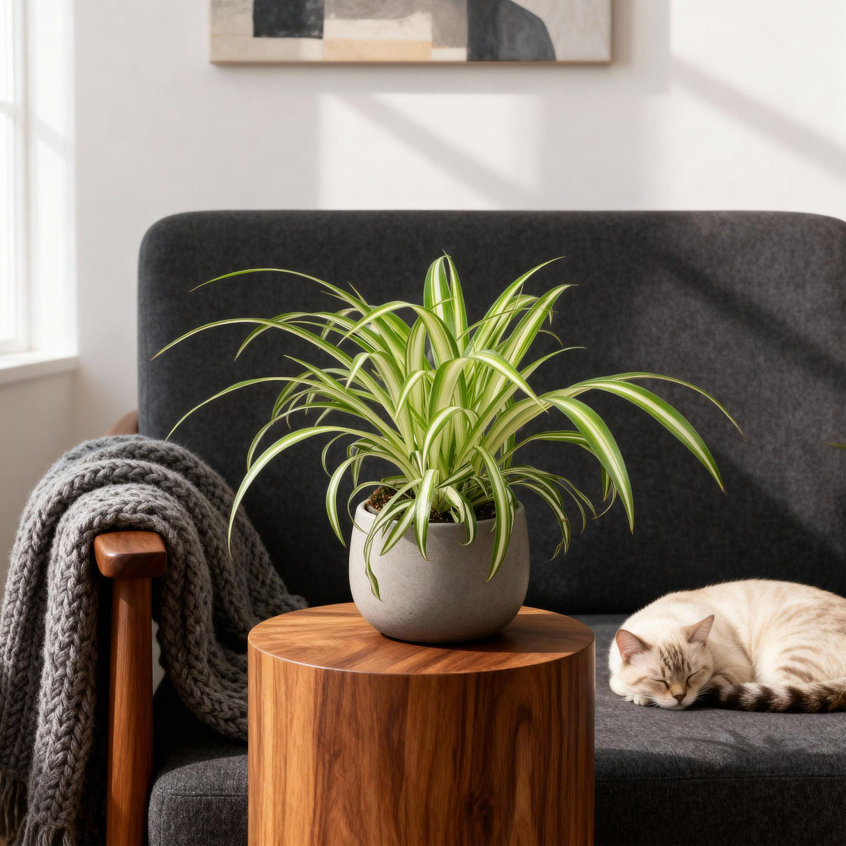 Livraison plante Chlorophytum comosum Variegatum
