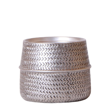 Cache-pot argenté - Ø9cm