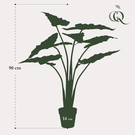 Livraison plante Alocasia plante artificielle - h90cm, Ø14cm