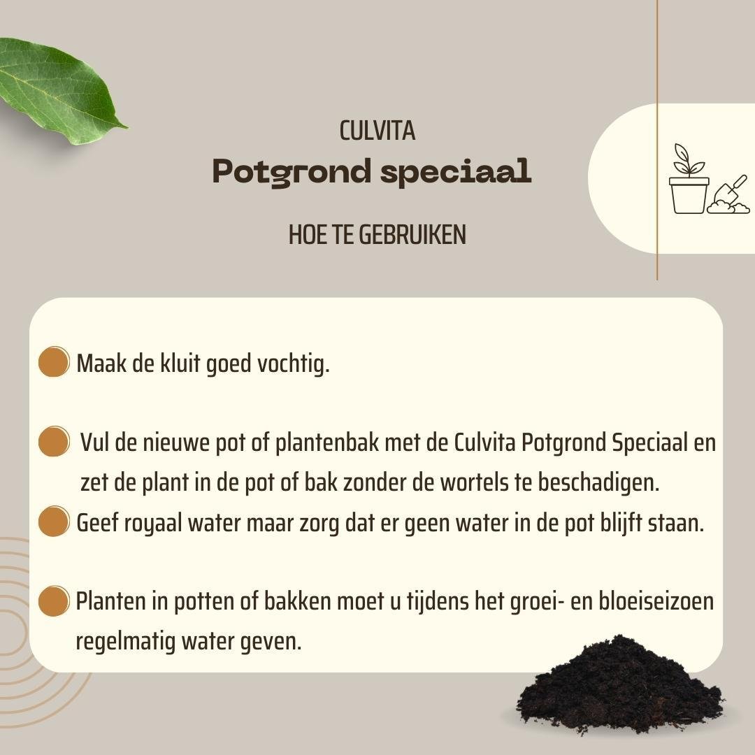 Livraison plante Culvita - Potgrond Specia a rencontré 6 mois de nutritions 40 litres - terre de rempotage premium pour les plantes intérieures et extérieures - avec des nutritions d'Easycoat