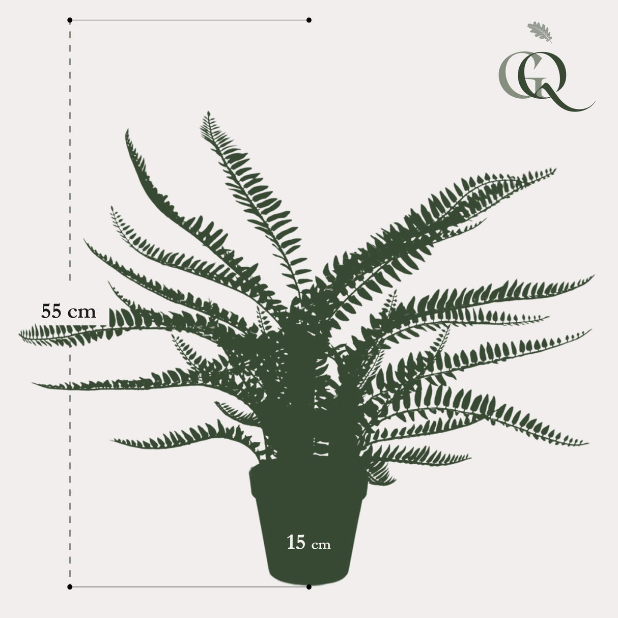 Livraison plante Fougère de Boston plante artificielle - h55cm, Ø15cm