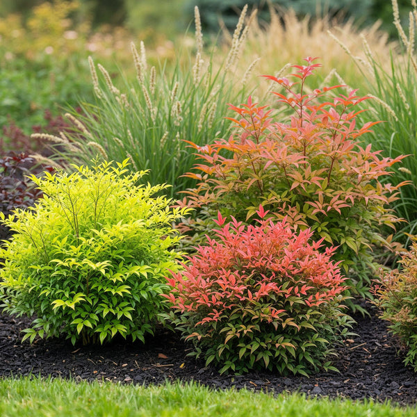 Livraison plante Nandina Tricolore – Lot de 3 – Pot 17 cm – Hauteur 45 cm
