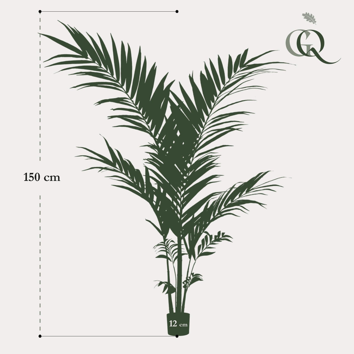 Livraison plante Palmier Kentia plante artificielle - h150cm, Ø12cm