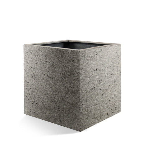 Livraison plante Pot Cube béton naturel diamètre 50 cm