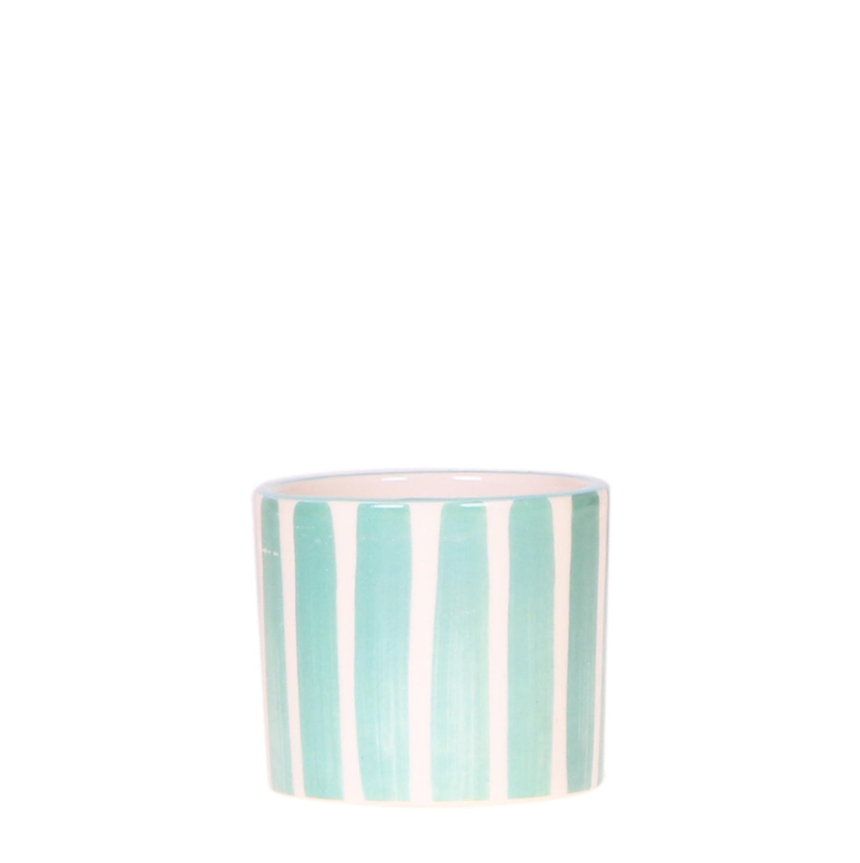 Livraison plante Pot décoratif Painted Stripe - Turquoise