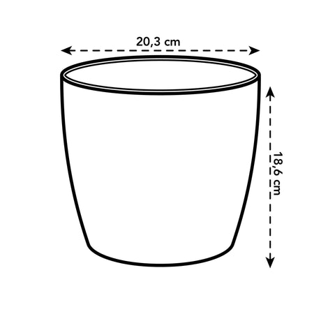 Livraison plante Pot elho Brussels Rond Blanc 20 cm