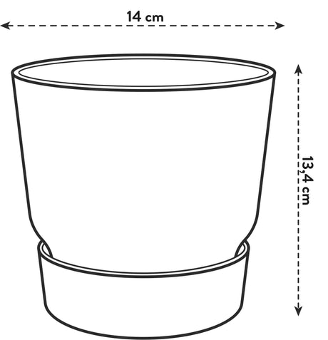 Livraison plante Pot elho Greenville Rond blanc 14 cm