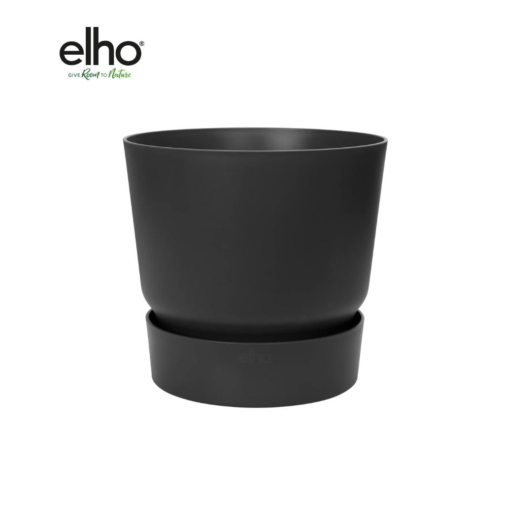 Livraison plante Pot elho Greenville Rond noir 18 cm