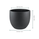 Livraison plante Pot Grigio New Egg Anthracite 45cm