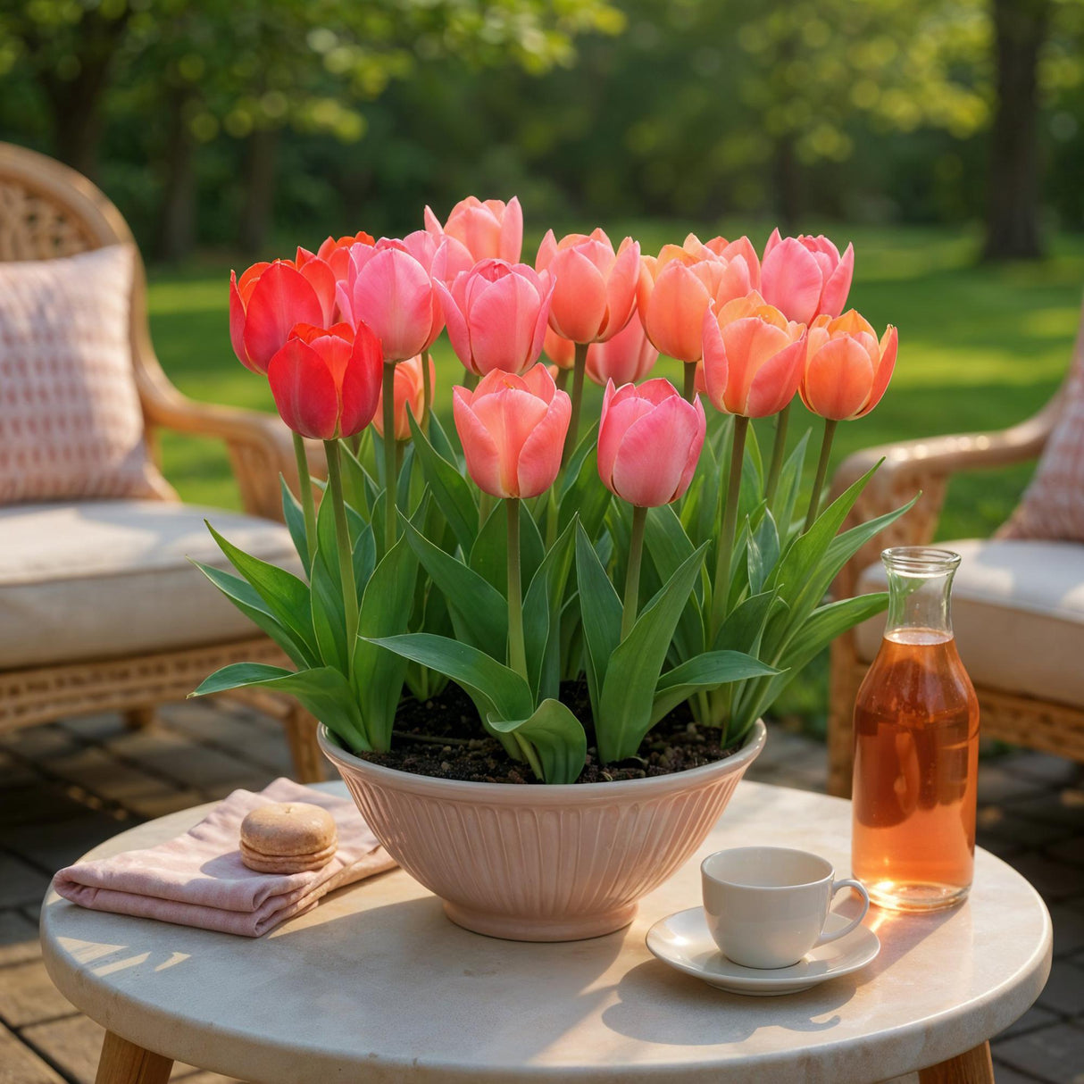 Livraison plante Tulipe Pink - Red – Lot de 40