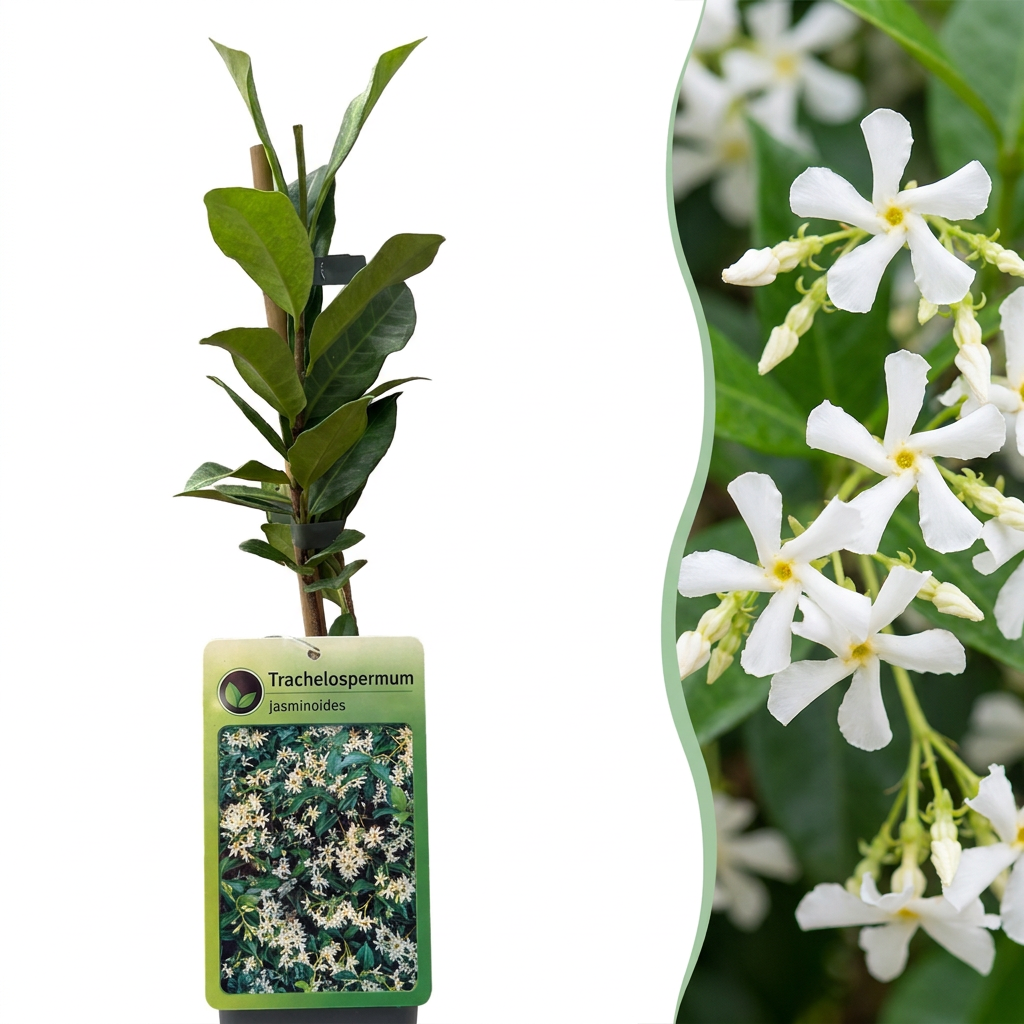 Jasmin étoilé - Trachelospermum jasminoides - H 35 cm, pot Ø9 cm - photo 11